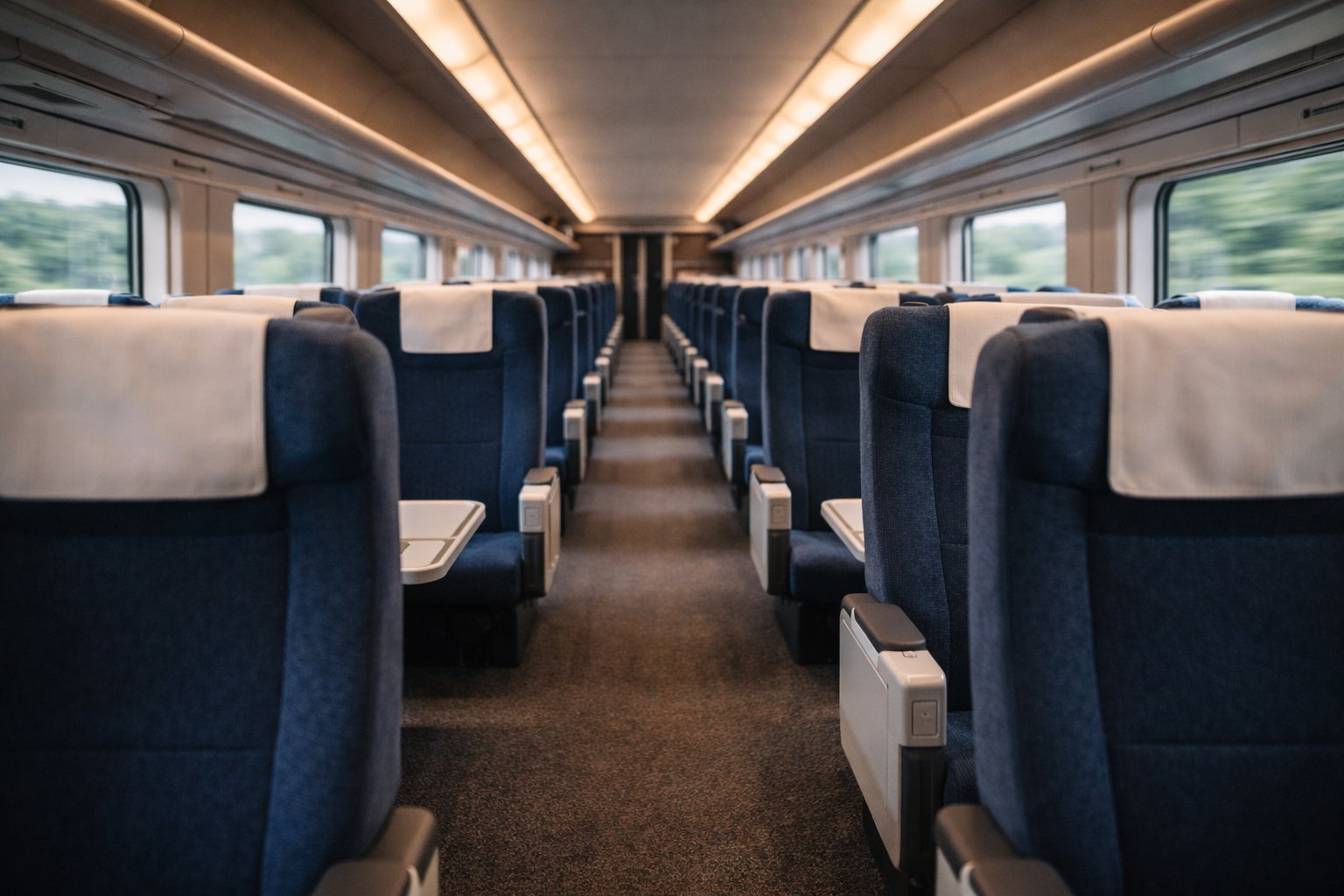 Interior of a Nozomi Shinkansen Standard Car